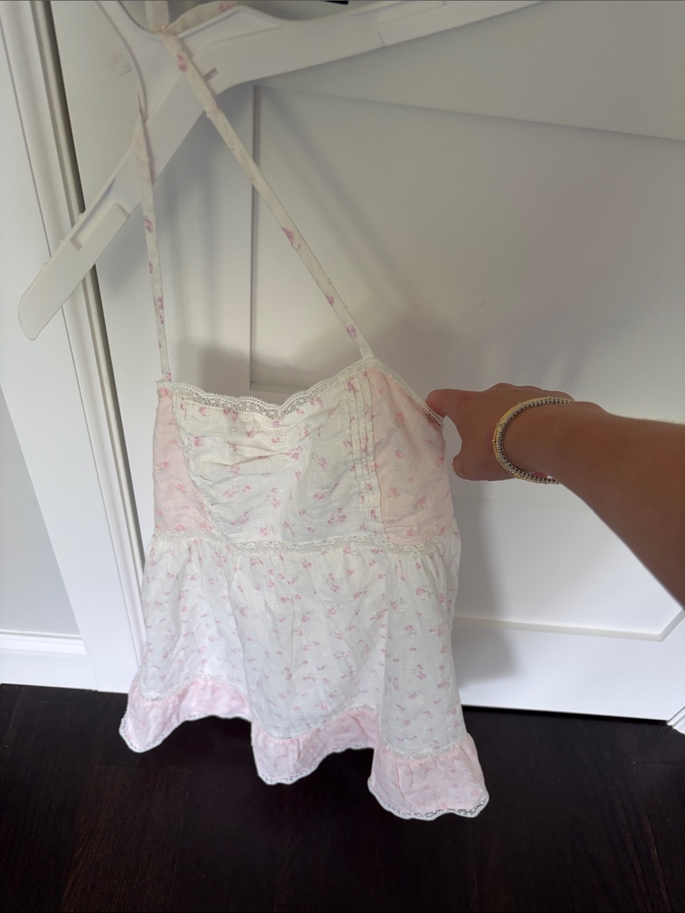 NWT LoveShackFancy x Target Annabelle Pink Ditsy Floral Halter Dress Size 16 - Picture 8 of 8